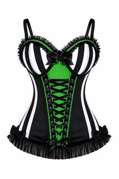 Lavish Mad Tea Party Corset Bustier with Underwire Cups - Late Night Lingerie
