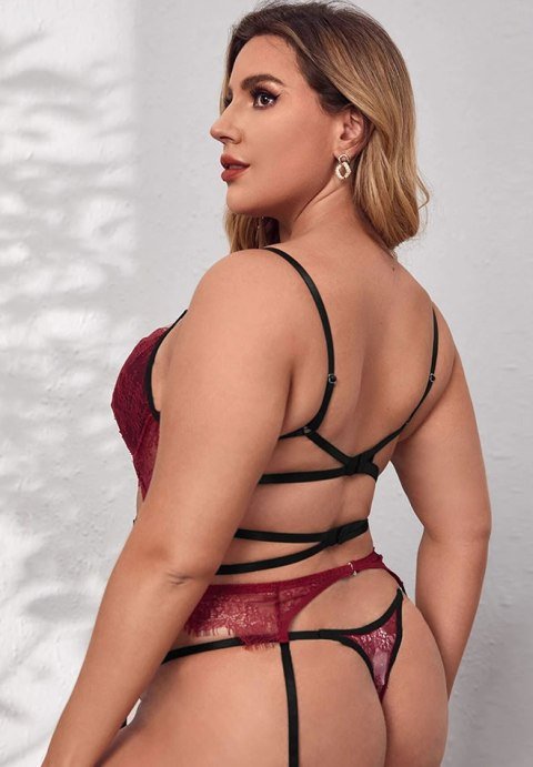 Plus Size Wrap Me Up Lace Bralette Set - Late Night Lingerie