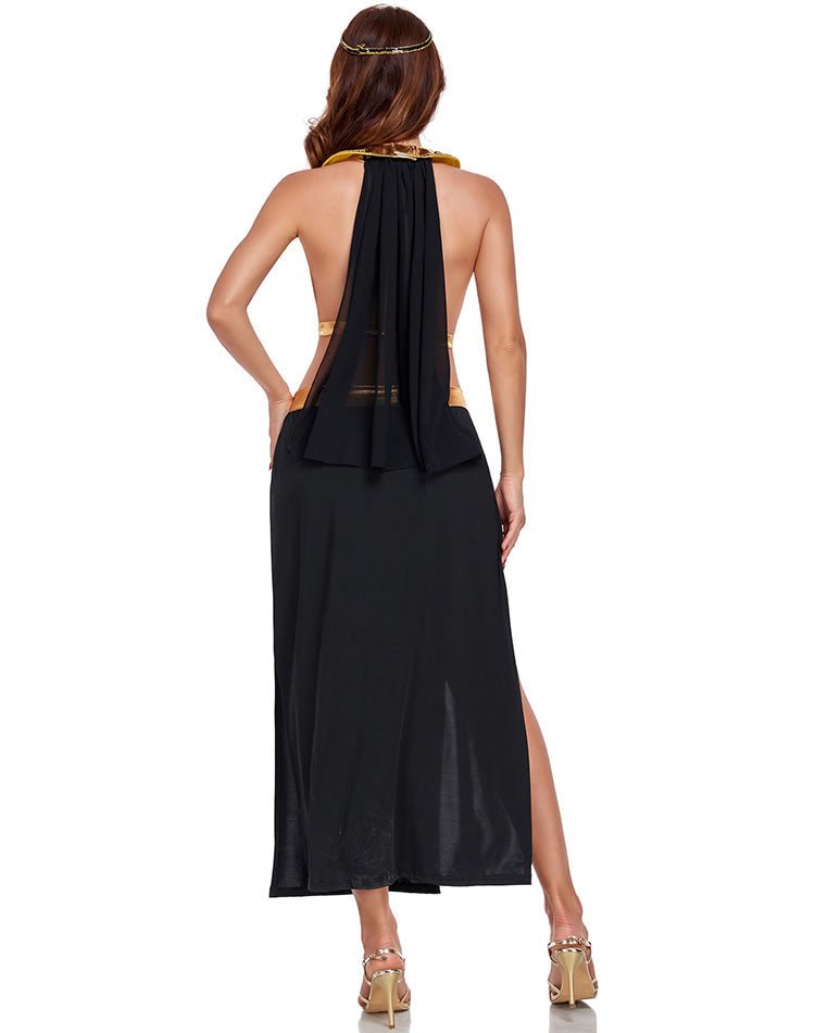 Black Egyptian Queen Costume with Gold Trim - Late Night Lingerie
