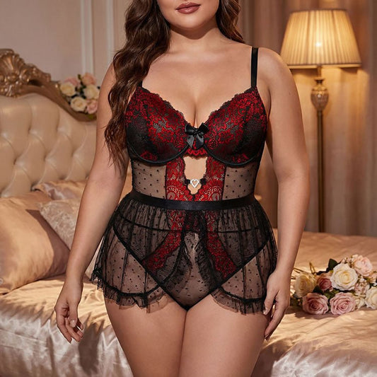 Flirty Heart Detail and Ruffled Hem - Late Night Lingerie