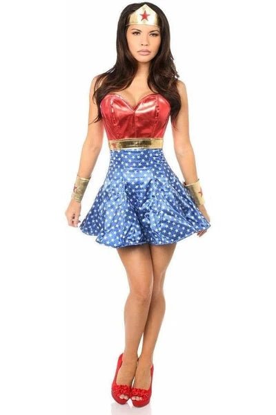 Lavish 3 PC Superhero Corset Dress Costume - Late Night Lingerie