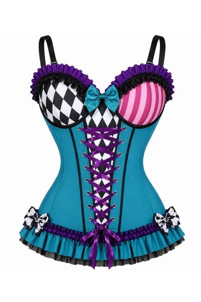 Lavish Mad Tea Party Lycra Corset - Late Night Lingerie