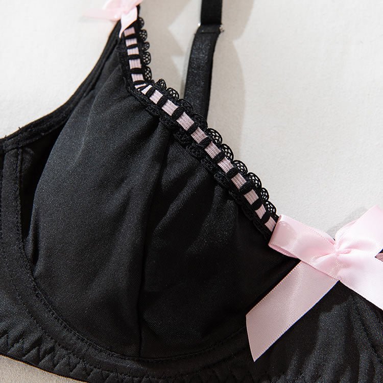 Midnight Ecstasy Gartered Bra Set - Late Night Lingerie