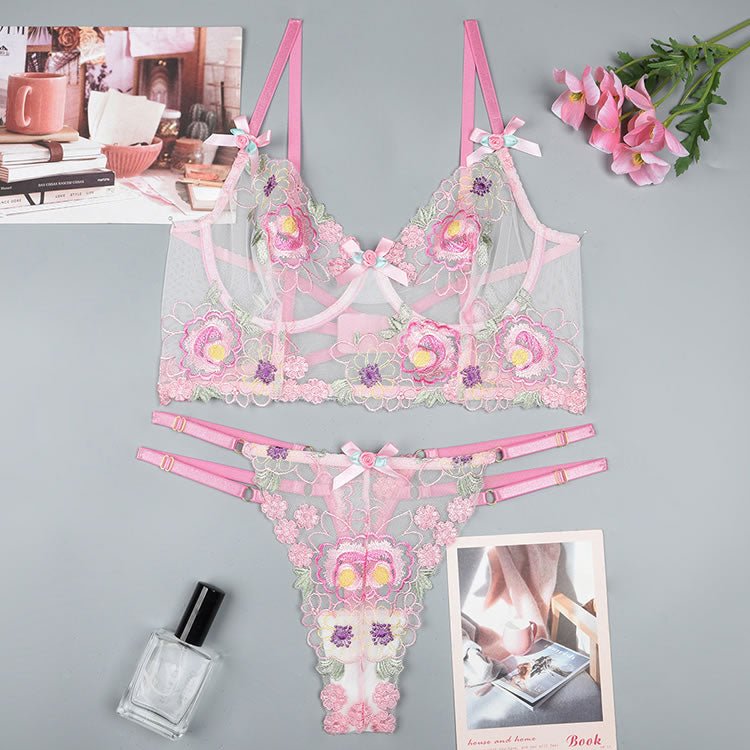 Pink Blossoms Bra Set - Late Night Lingerie