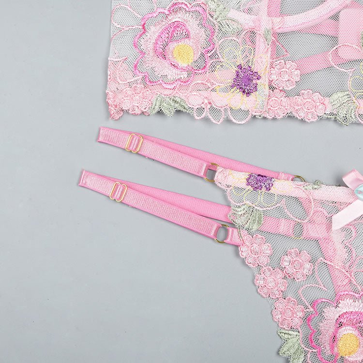 Pink Blossoms Bra Set - Late Night Lingerie