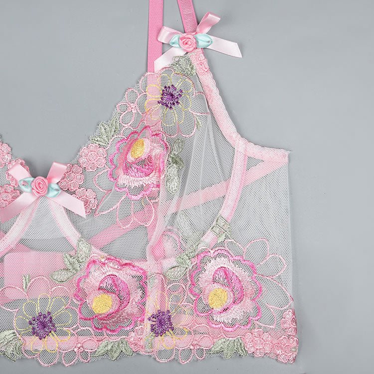 Pink Blossoms Bra Set - Late Night Lingerie