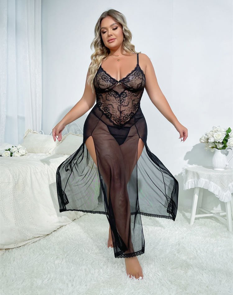 Plus Size Best You Ever Had Lace Sleep Gown - Late Night Lingerie