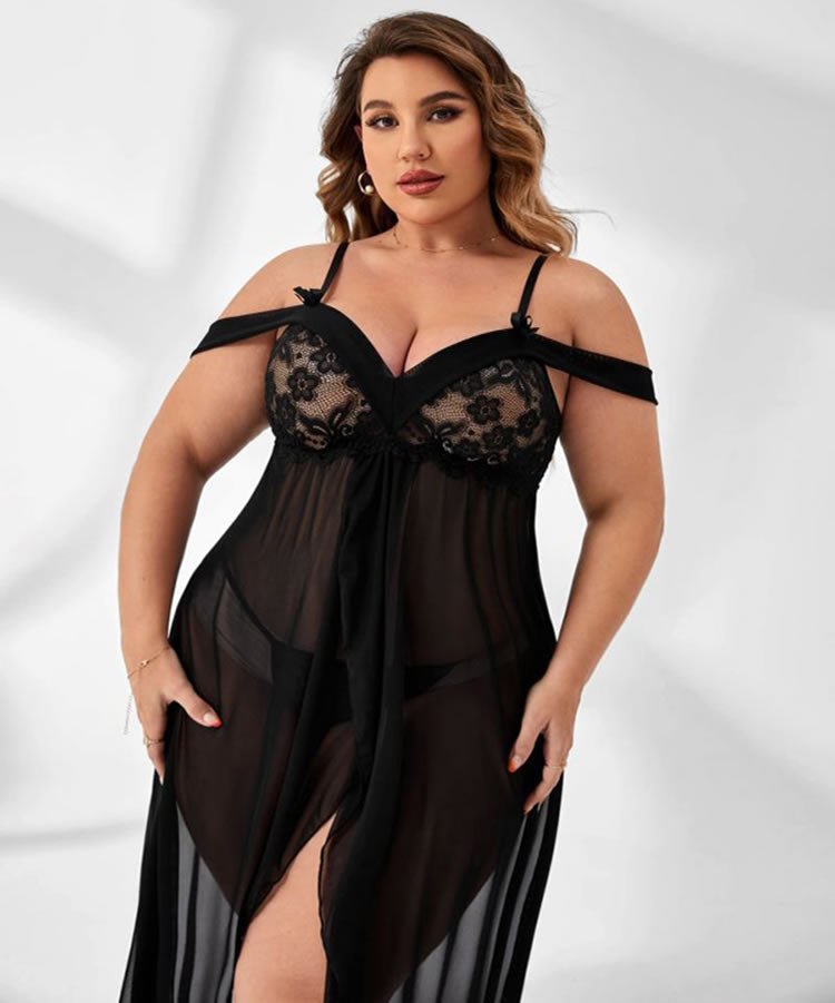 Plus Size Can't Let You Go Maxi Gown - Late Night Lingerie