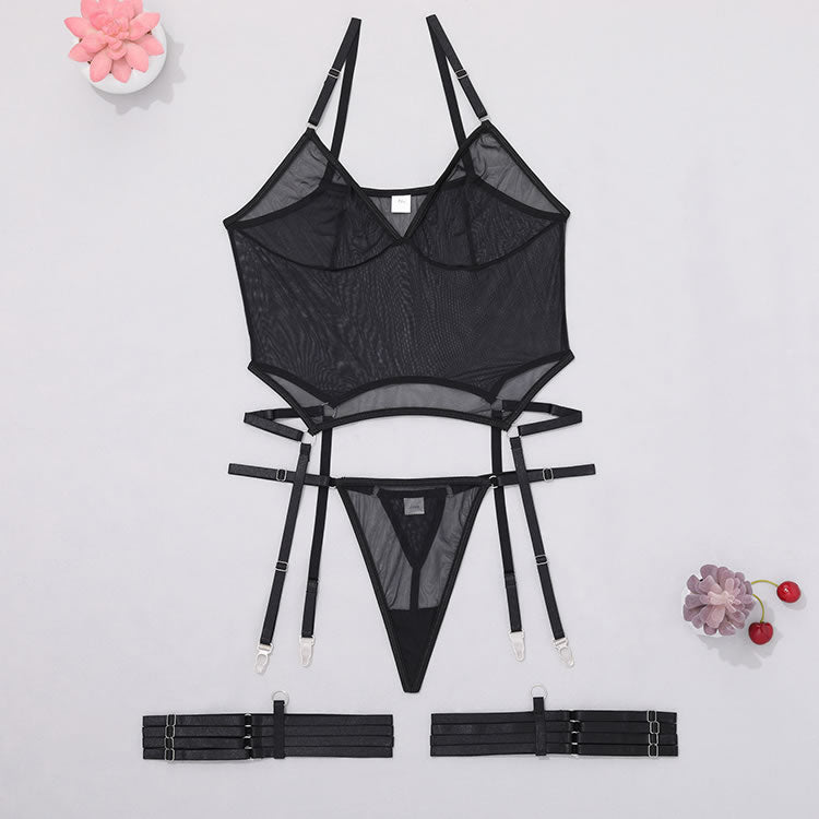 Pure Desire Ladies' Sexy Mesh Lingerie Set - Late Night Lingerie