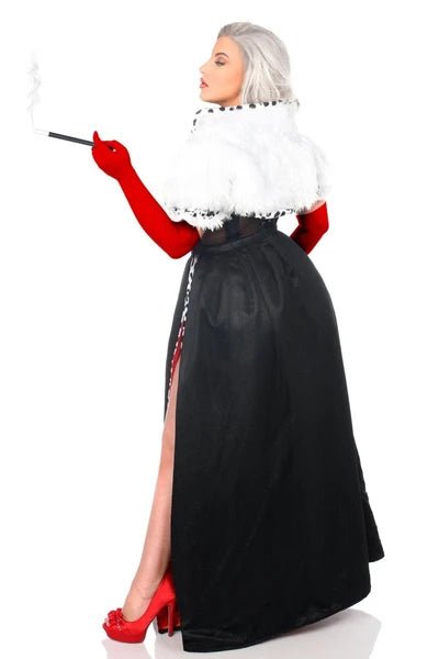 Top Drawer 4 PC Devious Dog Snatcher CostumeBoned Burlesque Corset - Daisy Corsets Top Drawer 4 PC Devious Dog Snatcher Costume - Late Night Lingerie