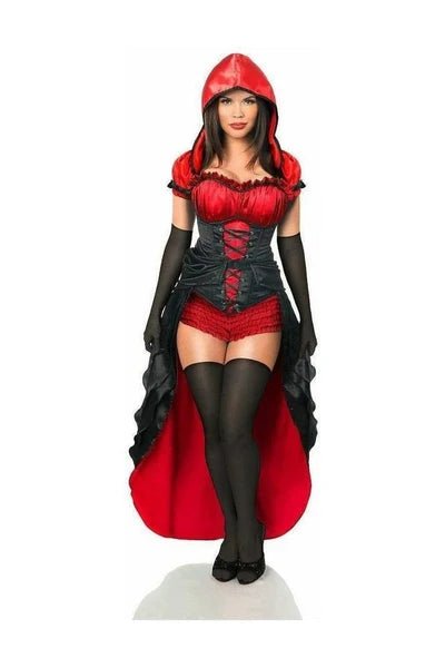 Top Drawer 5 PC Red Hot Riding Hood Corset Costume - Late Night Lingerie
