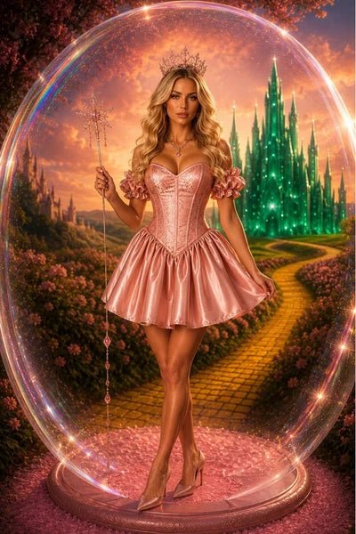 Top Drawer Good Witch Steel Boned Corset Dress - Late Night Lingerie